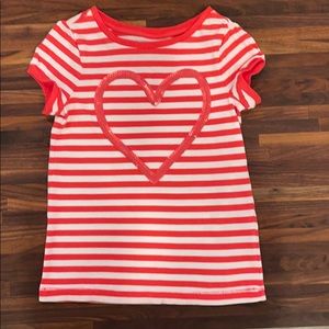 Crazy 8 Girls Size S (5-6) Heart Shirt EUC